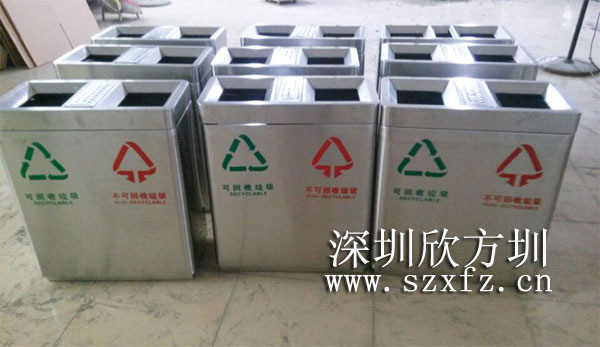深圳羅湖小學訂購不銹鋼精品分類垃圾桶